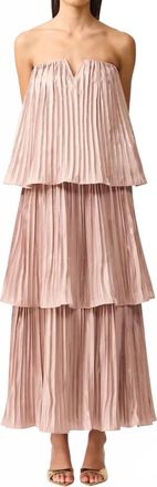 Elliatt Lison Tiered Strapless Gown In Pink