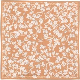 Max Mara Carre Printed Foulard - Dames - Zijden sjaals - Bruin - ONE Size - Accessoires