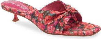 Jeffrey Campbell Lover Girl Kitten Heel Flip Flop in Red Floral at Nordstrom, Size 5.5