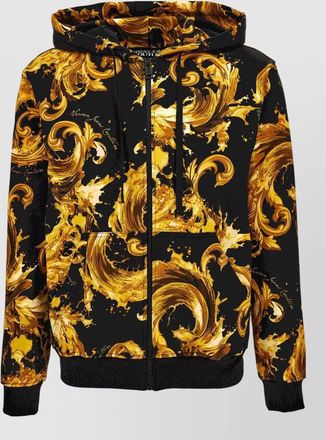 Versace Jeans Couture hooded jacket all over print pockets
