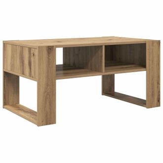 vidaXL Mesa De Caf&eacute; Con Almacenamiento Roble Artesanal 92 X 53 X 45 Cm Vidaxl