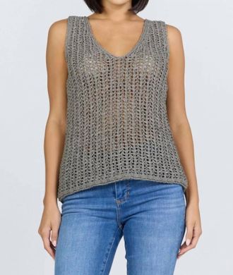 Dear John Denim Alyssa Crochet Knit Top In Stone