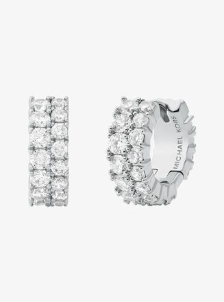Michael Kors Double Pav&eacute; Huggie Earrings
