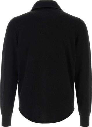 Dries Van Noten Mens Black Cashmere Monaco Cardigan Exterior: Maglie Sweater
