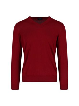Drumohr V-Neck Sweater - Red
