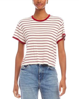 Fifteen Twenty Courtney Contrast Top In Red