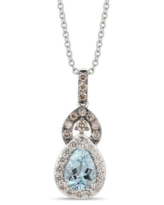 Le Vian Sea Blue Aquamarine 14K 1.26 ct. tw. Diamond & Aquamarine Pendant