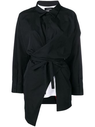 Dsquared2 nina tape dress - women - Cotton/COTTON/ STRAW - 36 - Black