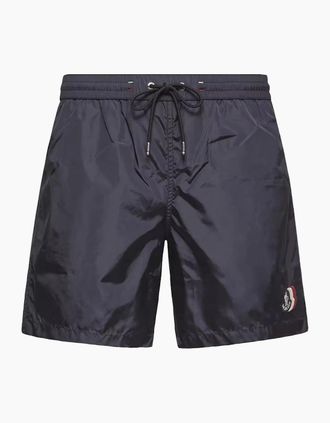 Moncler Mens ARCHIVE LOGO SWIMSHORTS - Blue - Size: 39/38/32