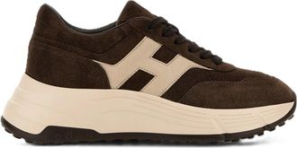 Hogan Dark Brown Suede Chunky-Sole Sneakers