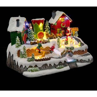 F&eacute;&eacute;ric Lights & Christmas F&eacute;&eacute;ric Lights And Christmas - Villaggio di natale con elfi giocanti e babbo natale musicale 13 led + trasformatore - Feeric lights & christmas