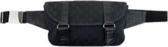 Gucci Pre-owned Canvas Belt Bag - Dames - Vintage Heuptassen - Zwart - ONE Size - Leer - Vintage