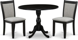 East West Furniture 3-Piece Dining Room Set