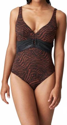 Prima Donna Issambres Plunge Swimsuit In Black
