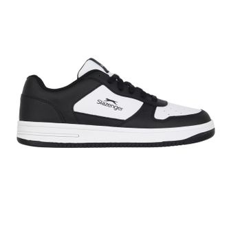 Slazenger Heren Tower Leren Lage Sportschoenen (Zwart, Wit)