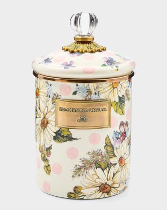MacKenzie-Childs Wildflowers Pink Medium Canister