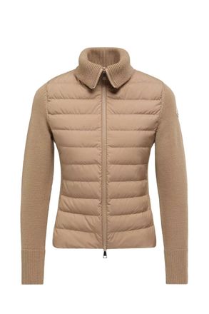 Moncler WOMENS HYBRID CARDIGAN Size: M, colour: BEIGE