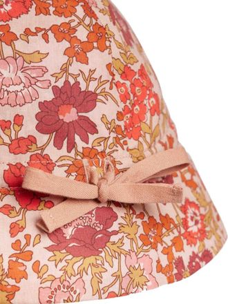 BONPOINT S06XACW00002K_520 Floral-Print Cotton Sun Hat - Pink