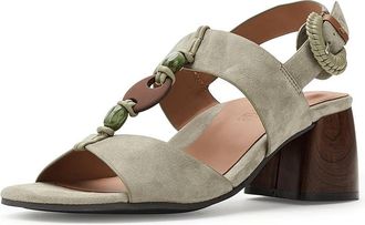 Gentle Souls Miracle Womens Dress Sandals Silver Sage Suede : 7.5 M, Leather/Suede