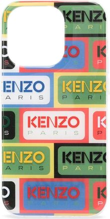 Kenzo logo-print Iphone 14 Pro case - men - Resin - One Size - Green