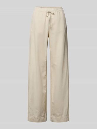 Marc O'Polo Loose Fit Leinenhose aus Baumwoll-Leinen-Mix in Stein, Gr&ouml;&szlig;e 34