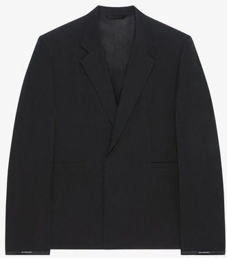 Givenchy MenS Black Slim Fit Travel Jacket, Size 40