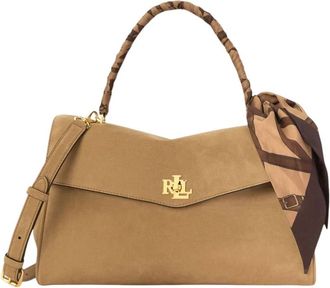 Ralph Lauren Bauletto Farrah - Dames - Handtassen - Beige - ONE Size - Katoen - Tassen