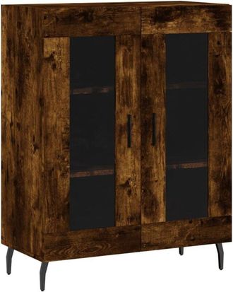 vidaXL Sideboard Smoked Oak 69.5x34x90 cm Engineered Wood vidaXL