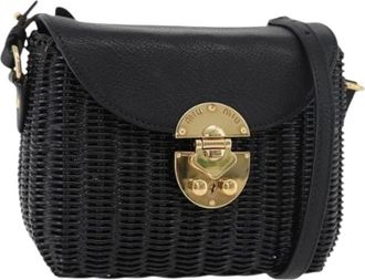 Miu Miu Pre-owned Cross Body Bags, female, Black, Size: ONE SIZE Pre-owned Metal Shoulder Bag