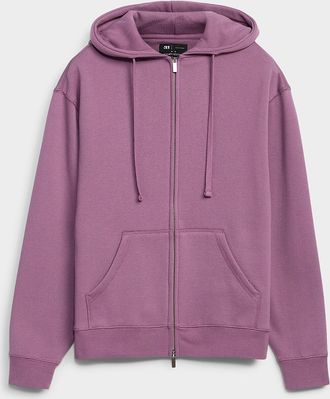 Le 31 Mens Brushed-interior zip-up hoodie