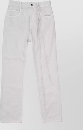 Ann Demeulemeester denim slim-fit cropped straight trousers