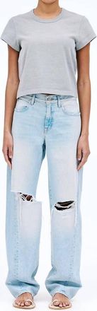 Slvrlake Denim Tess Long Twisted Seam Wide Leg Jeans In Heartbreak Hotel Blue