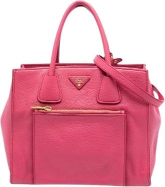 Prada Pre-owned Handbags, female, Pink, Size: ONE SIZE Pre-owned Satchel