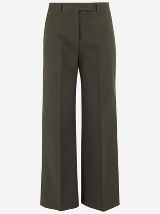 Ql2 Quelledue Stretch Cotton Trousers - Green