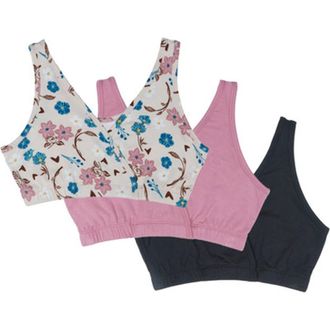 Everly Grey Paisley During & After 3-Piece Maternity/Nursing Sleep Bras in Magnolia at Nordstrom, Size Medium B