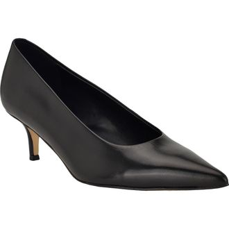 Calvin Klein Voneta Pointed Toe Kitten Heel Pump in Black at Nordstrom Rack, Size 8.5