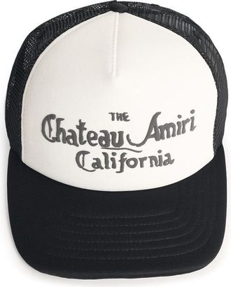 Amiri Gorra Amiri Chateau Amiri de poli&eacute;ster en blanco y negro