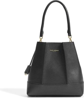 Isabel Bernard Tassen, Dames, Zwart, M, Leer, Femme Forte Minette Handtas