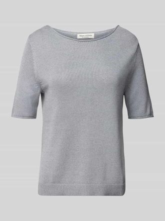 Marc O'Polo Regular Fit Strickpullover aus Baumwoll-Leinen-Mix in Rauchblau, Gr&ouml;&szlig;e M