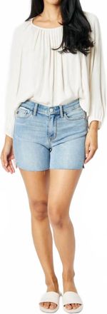 Judy Blue Cut Off Side Slit Jean Shorts In Blue