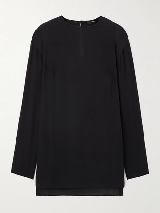 Wardrobe.NYC Blusa In Georgette Di Seta - Nero