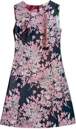 Dolce & Gabbana pink & black floral Duchesse satin dress Size 36