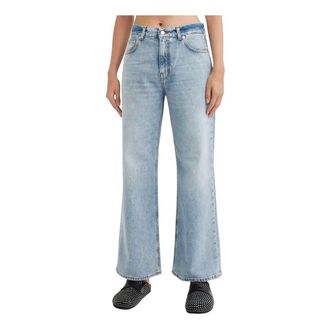 Haikure Straight Jeans, female, Blue, Size: W25 Blue Asian Fit Jeans