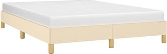 vidaXL Cama Sin Colch&oacute;n Tela Color Crema 140x200 Cm Vidaxl