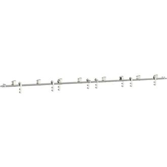 vidaXL Kit De Herrajes Para Puerta Corredera 400 Cm Acero Plateado Vidaxl