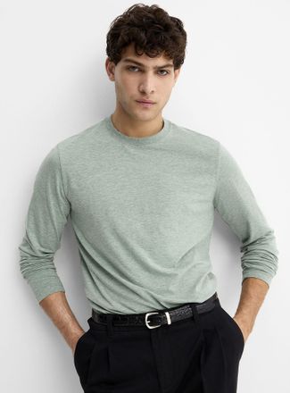 Le 31 Mens Solid long-sleeve T-shirt