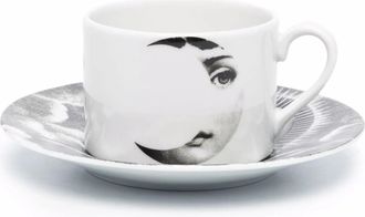 Fornasetti Taza De T&eacute; Fornasetti Tema Y Variaciones 2005 Sol Y Luna