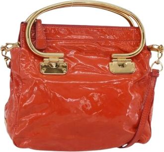 Miu Miu Pre-owned Handbags, female, Orange, Size: ONE SIZE Pre-owned Coated Canvas Handbag