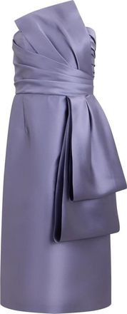 Alberta Ferretti Jurk met asymmetrische halslijn - Dames - Feestkleedjes - Paars - L - Polyester - Kleedjes