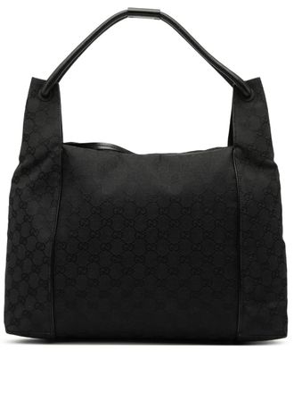 Gucci 2000-2015 GG Canvas shoulder bag - Black